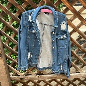Ripped jeans jacket